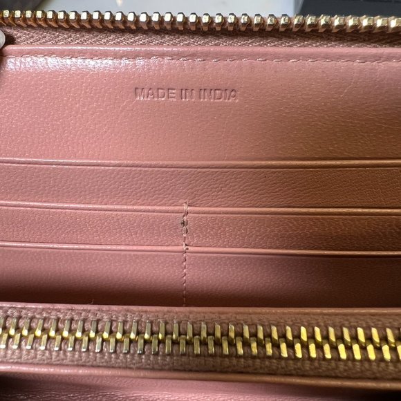 Prada Madras Woven Wallet Talco + Rose - Picture 5 of 7